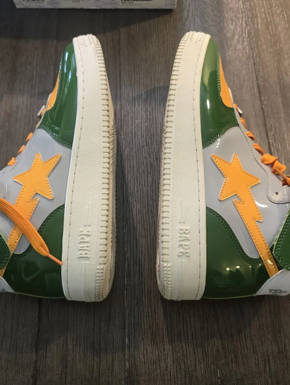 A Bathing Ape Color Block Athletic Sneakers With Box